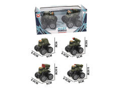 Die Cast Military Car Friction(2in1) toys