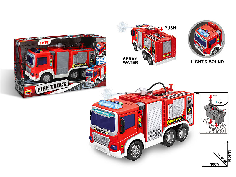 1:16 Friction Fire Engine W/L_S toys