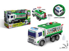 1:20 Friction Water Spray Sanitation Truck W/L_S toys