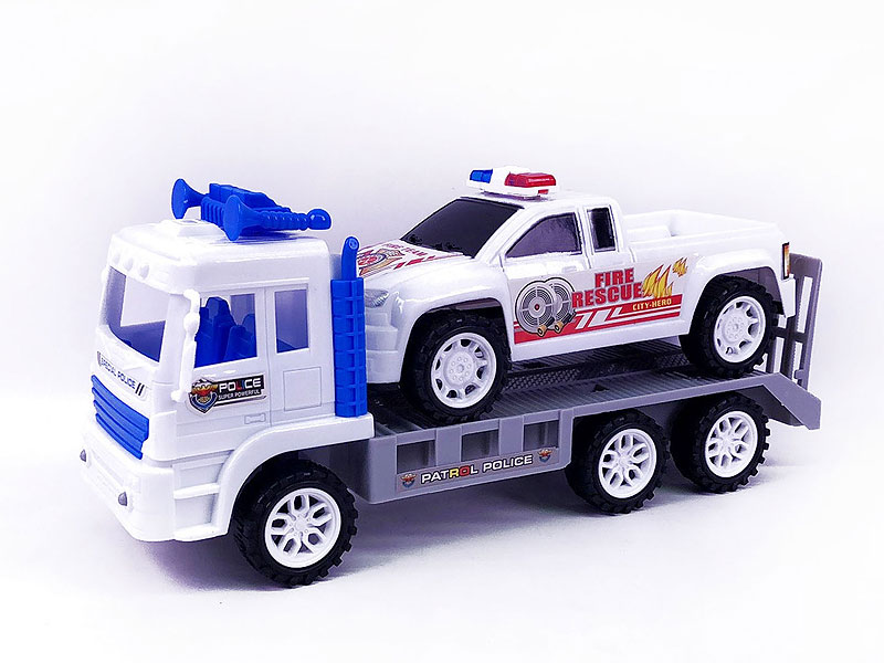 Friction Truck Tow Police Car toys