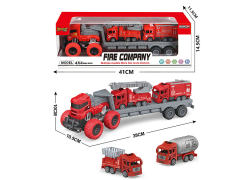 Friction Truck Tow Pull Back Fire Engine toys