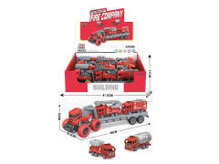 Friction Truck Tow Pull Back Fire Engine(4in1) toys