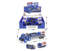 Friction Truck Tow Pull Back Police Car(4in1)