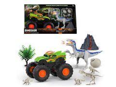 Friction Car & Dinosaur W/L_S toys