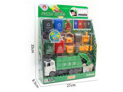 Friction Sanitation Truck Set toys