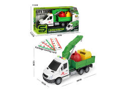 1:16 Friction Sanitation Truck W/L_M toys