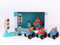 Friction Construction Truck & Traffic Lights W/L_M(2C) toys
