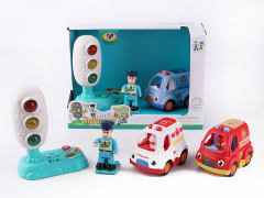 Friction Car & Traffic Lights W/L_M(3S) toys