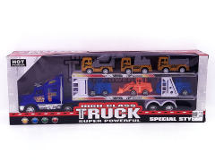 Friction Double Deck Trailer(3C) toys