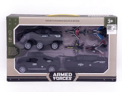Friction Military Car Set & Free Wheel Fighter toys
