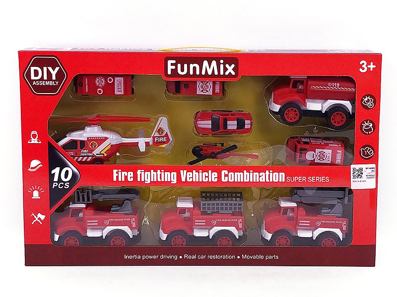 Friction Fire Engine & Free Wheel Fire Engine toys