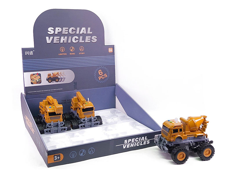 Friction Construction Truck W/L_S(6in1) toys