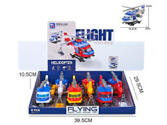 Friction Airplane W/L_S(6in1) toys
