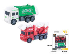 Friction Fire Engine & Friction Sanitation Truck toys