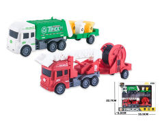 Friction Fire Engine & Friction Sanitation Truck toys