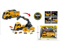 Friction Construction Truck W/L_S & Die Cast Car toys