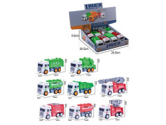 Friction Fire Engine & Sanitation Truck(8in1) toys