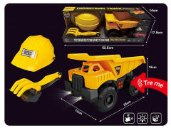 Friction Construction Truck W/L_S & Cap toys