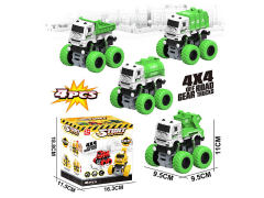 Friction Stunt Sanitation Truck(4in1) toys