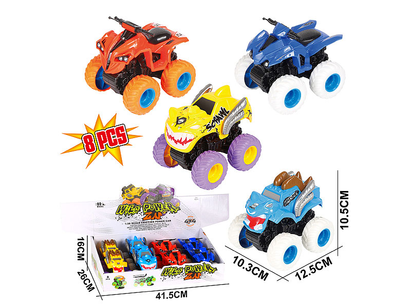 Friction Cross-country Car(8in1) toys