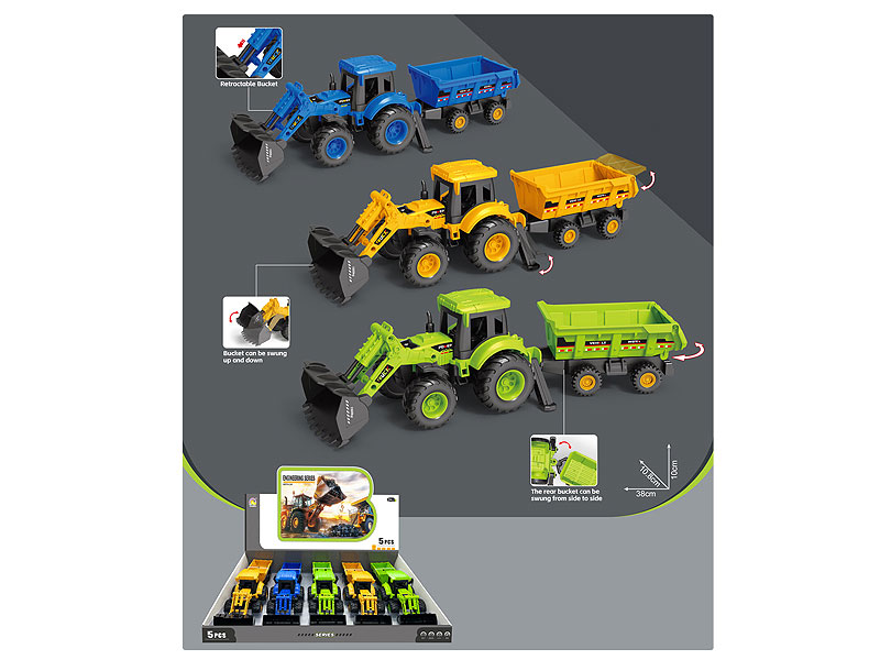 Friction Construction Truck(5in1） toys