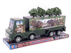 惯性恐龙货柜车载2只滑行小恐龙工程车