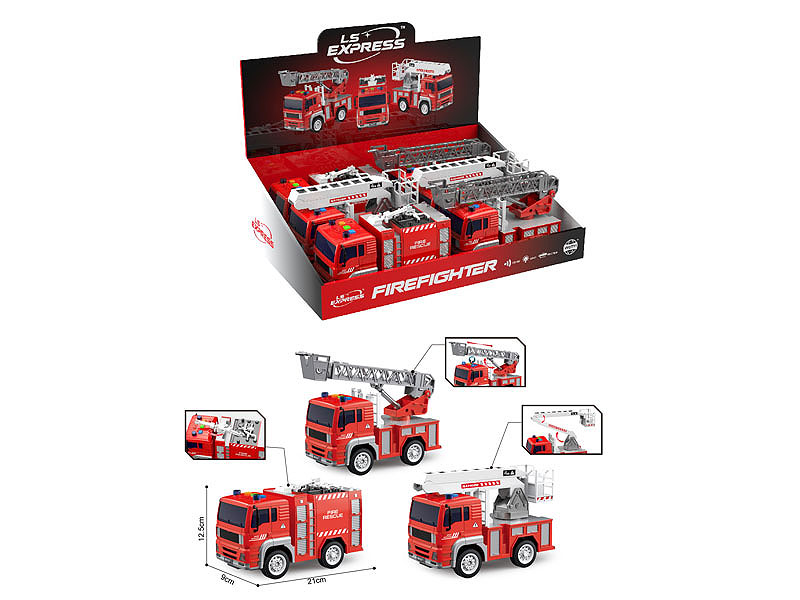 1:20 Friction Fire Engine W/L_S(6in1) toys