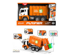 1:10 Friction Sanitation Truck W/L_S toys