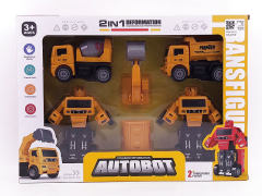Friction Transforms Construction Truck(4in1) toys