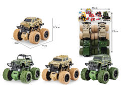 Friction Stunt Cross-country Military Car(4in1) toys