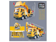 Die Cast Construction Truck Friction(8in1) toys