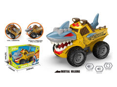 Friction Mechanical Shark Car W/L_M toys