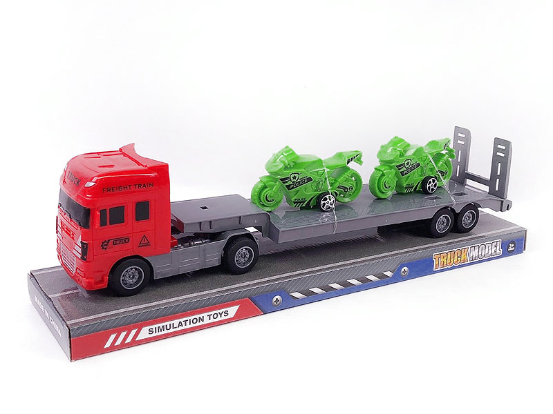 Friction Truck Tow Motorcycle(3C) toys