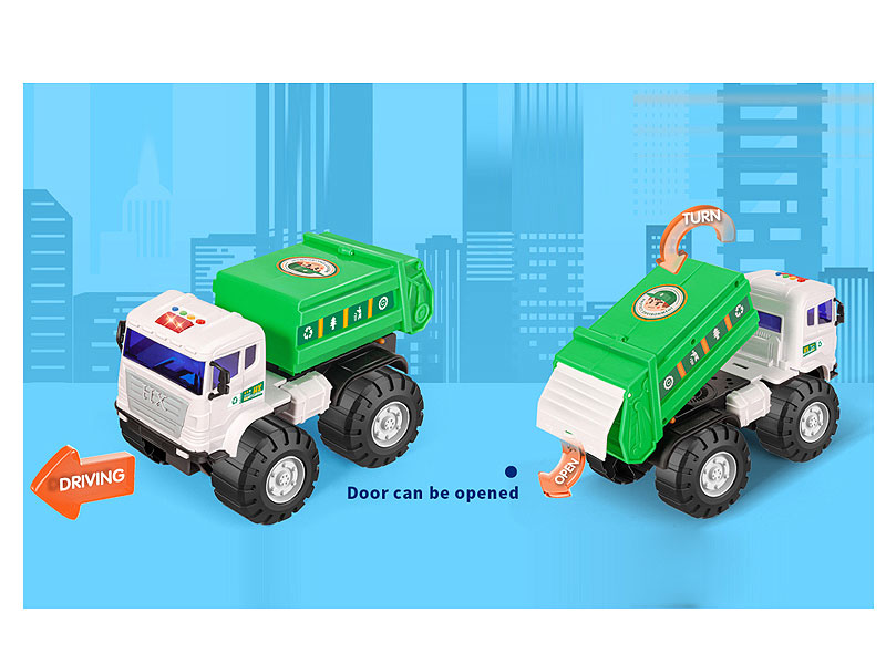 Friction Sanitation Truck W/L_M toys