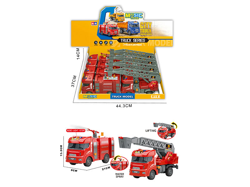 Friction Fire Engine W/L_M(8in1) toys