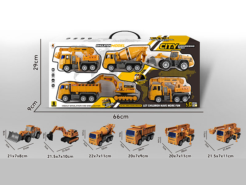 Friction Construction Truck(6in1) toys