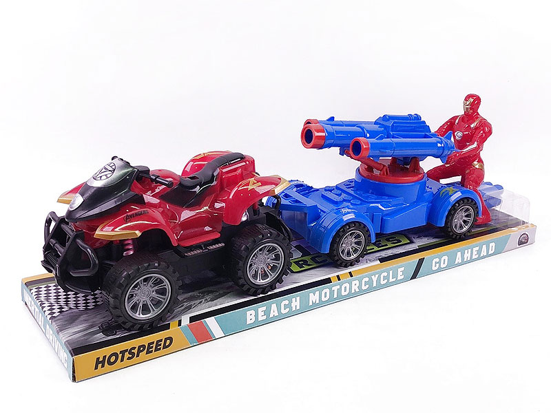 Friction Motorcycle Tow Press Car toys