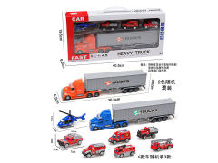 Friction Container Truck Set W/L_S(2C) toys