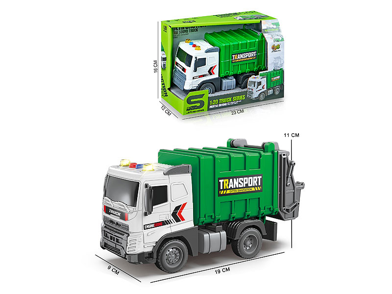 1:20 Friction Sanitation Truck W/L_S toys