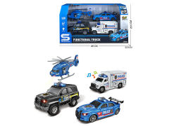 1:20 Friction Police Car W/L_M & Free Wheel Airplane(4in1)