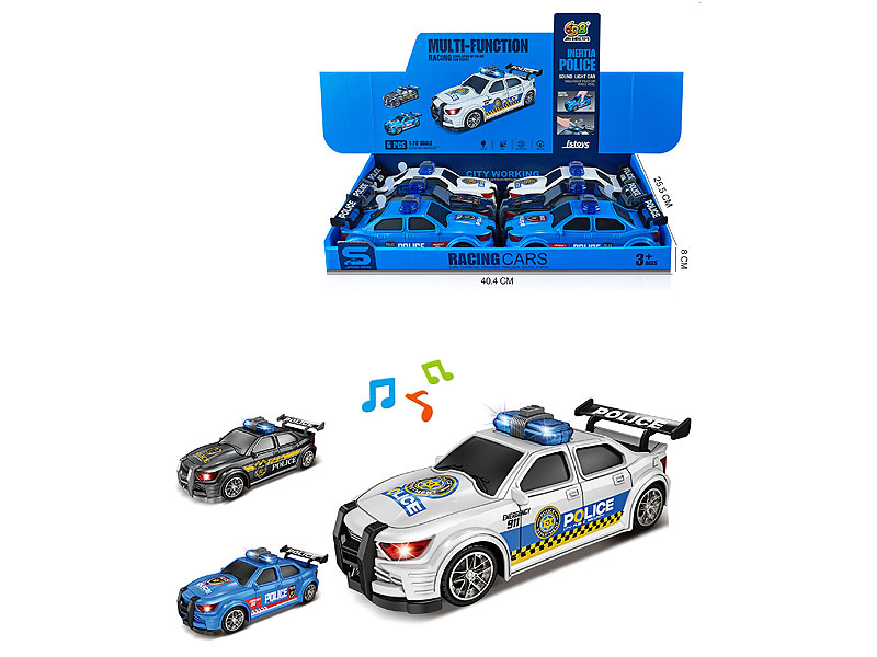 1:20 Friction Police Car W/L_M(6in1) toys