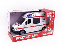 1:16 Friction Ambulance W/L_S toys