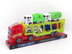 Friction Double Deck Trailer(2C) toys