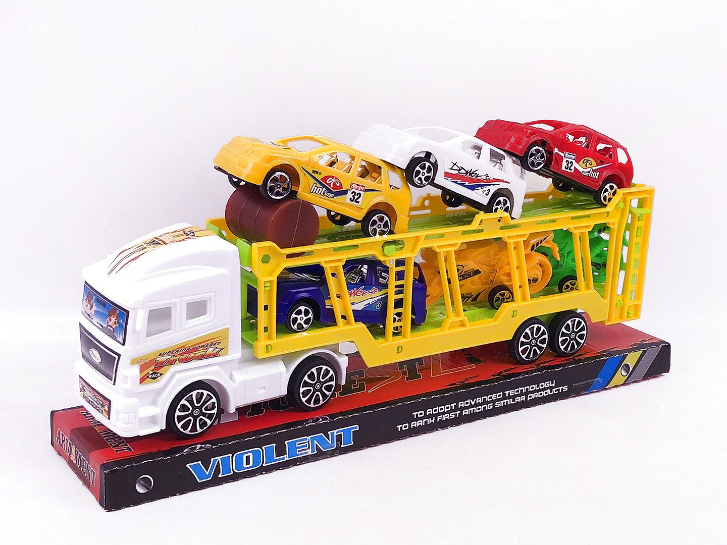 Friction Double Deck Trailer(2C) toys