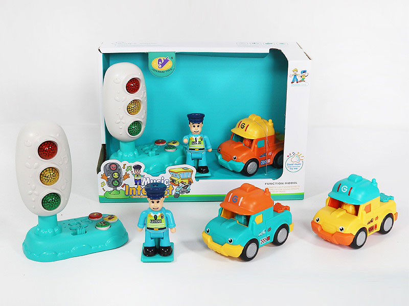 Friction Construction Truck & Policeman & Traffic Lights W/L_M toys