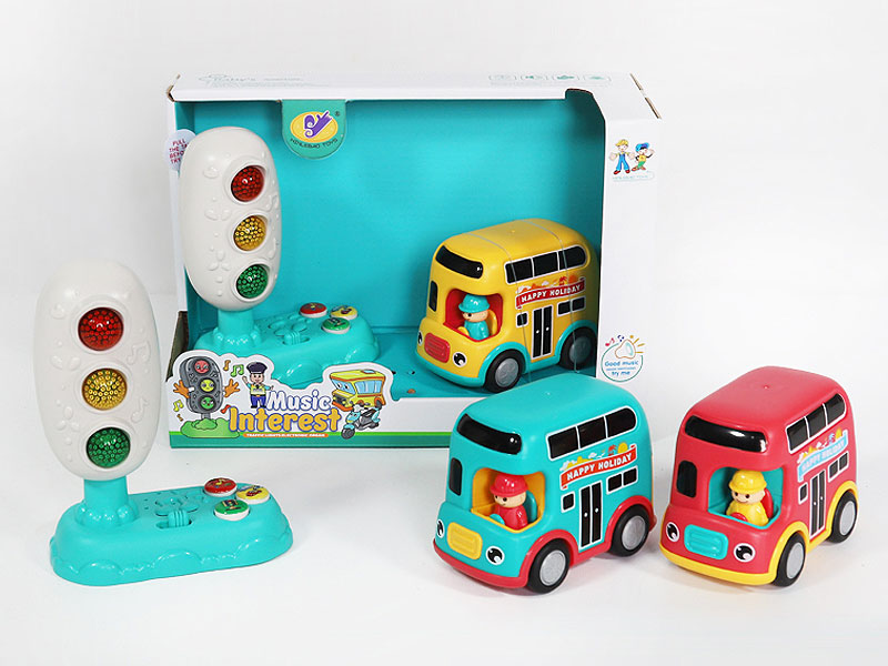 Friction Bus & Traffic Lights W/L_M toys