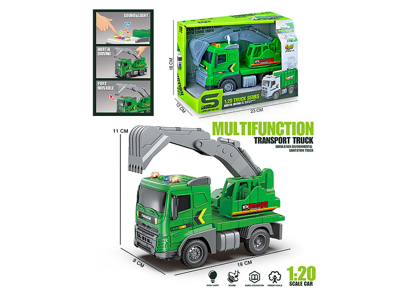 1:20 Friction Construction Truck W/L_S toys