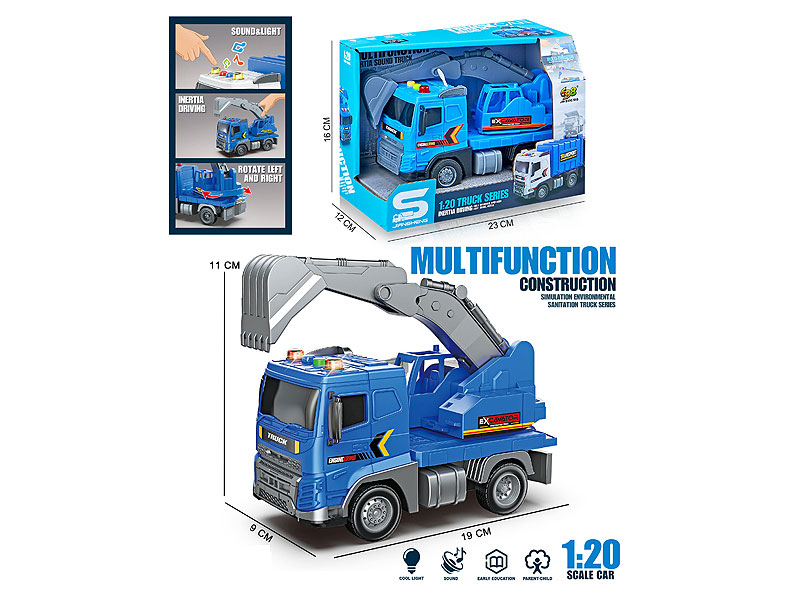 1:20 Friction Construction Truck W/L_S toys