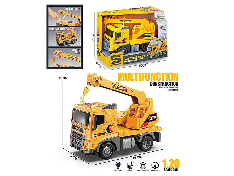 1:20 Friction Construction Truck W/L_S toys