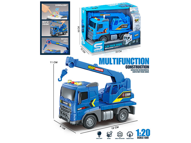 1:20 Friction Construction Truck W/L_S toys